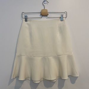 White flounce skirt